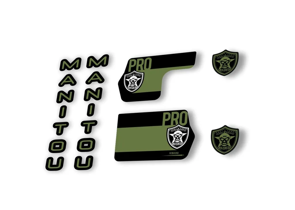 Manitou Circus Pro 2020 Fork Suspension Decal Kit Sticker Set Olive