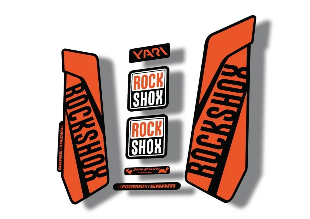 Rock Shox YARI 2015-16 Fork Decal Mountain Bike Cycling Sticker Adhesive Orange