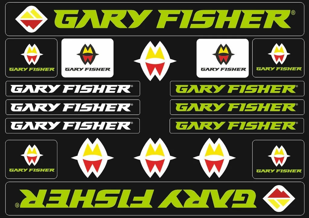 Bicycle Vinyl Frame Stickers – Compatible with GARY FISHER Bikes – Green