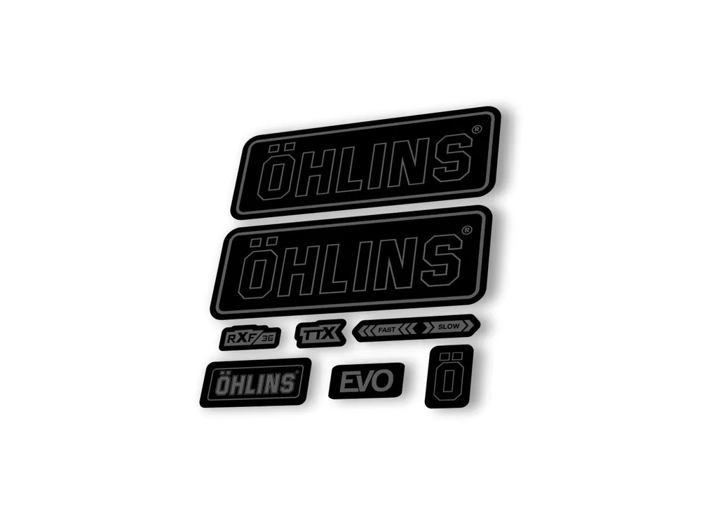 Ohlins RXF36 EVO 2018 Rear Shock Decal Mountain Bike Cycling Sticker Gray