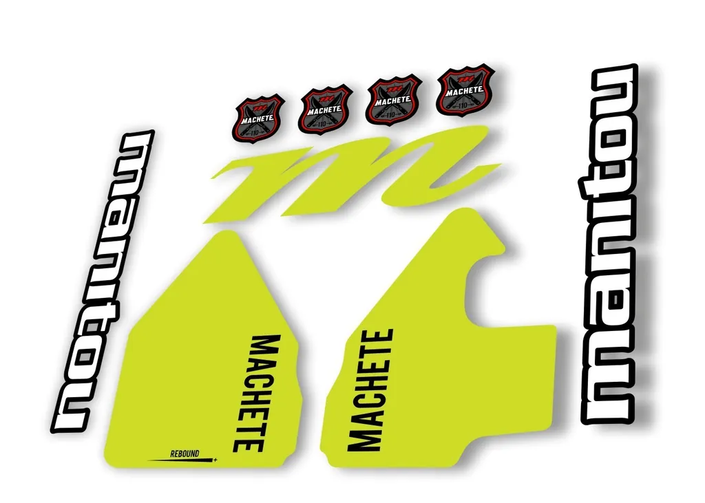 Manitou Machhete 110 Comp 2020 Fork Suspension Decal Kit Sticker Set Lime Green