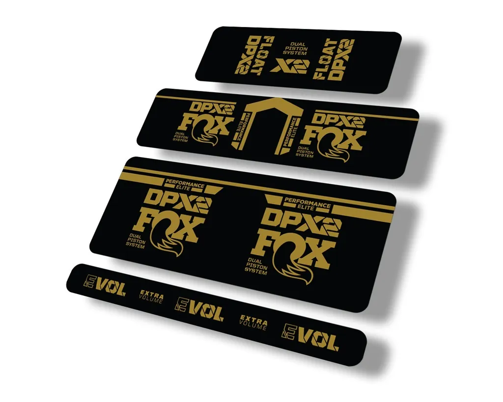 FOX Float DPX2 Performance Elite 2021 Rear Shock Suspension Sticker Decal Gold
