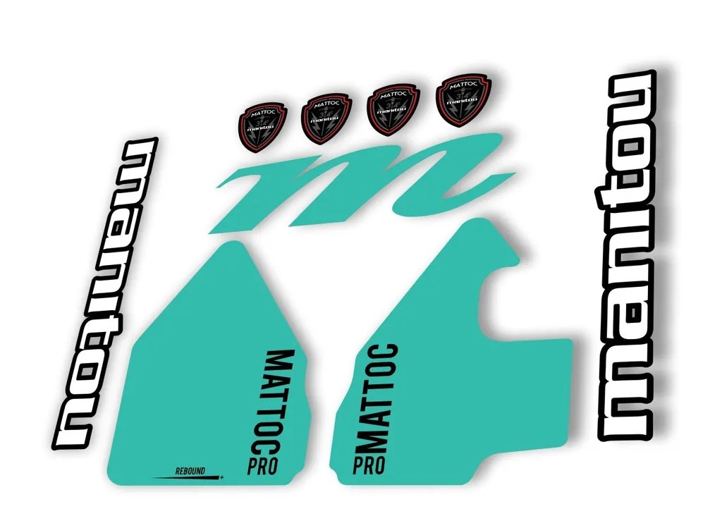 Manitou Mattoc Pro 2017 Fork Suspension Decal Kit Sticker Set Dolphin
