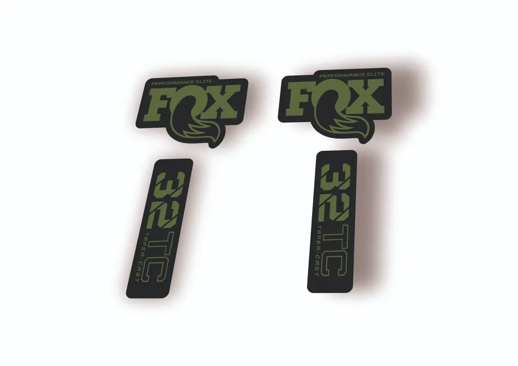 FOX 32 Taper Cast Elite 2024 Fork Suspension Factory Decal Sticker Adhesiv Olive