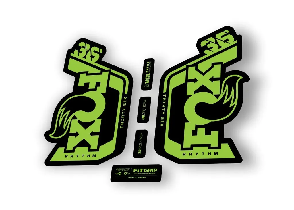 Fox 36 Rhythm 2024 Fork Suspension Factory Decal Sticker Adhesive Green