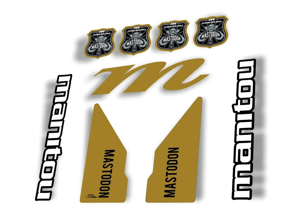 Manitou Mastadon 2017 Fork Suspension Decal Kit Sticker Set Gold