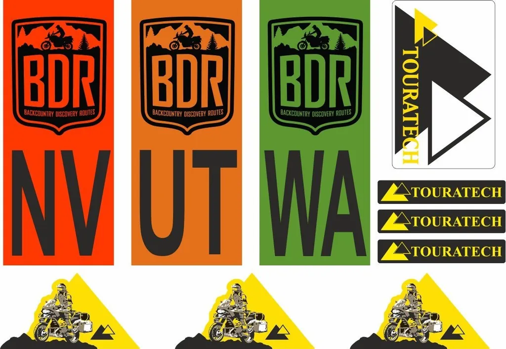 Touratech Case Box Backcountry Sticker  Set Vinyl Adhesive 21 Pcs