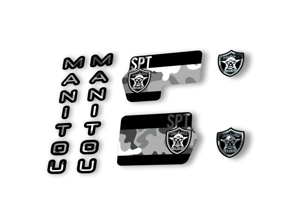 Manitou Circus Sport 2020 Fork Suspension Decal Kit Sticker Set White Camo