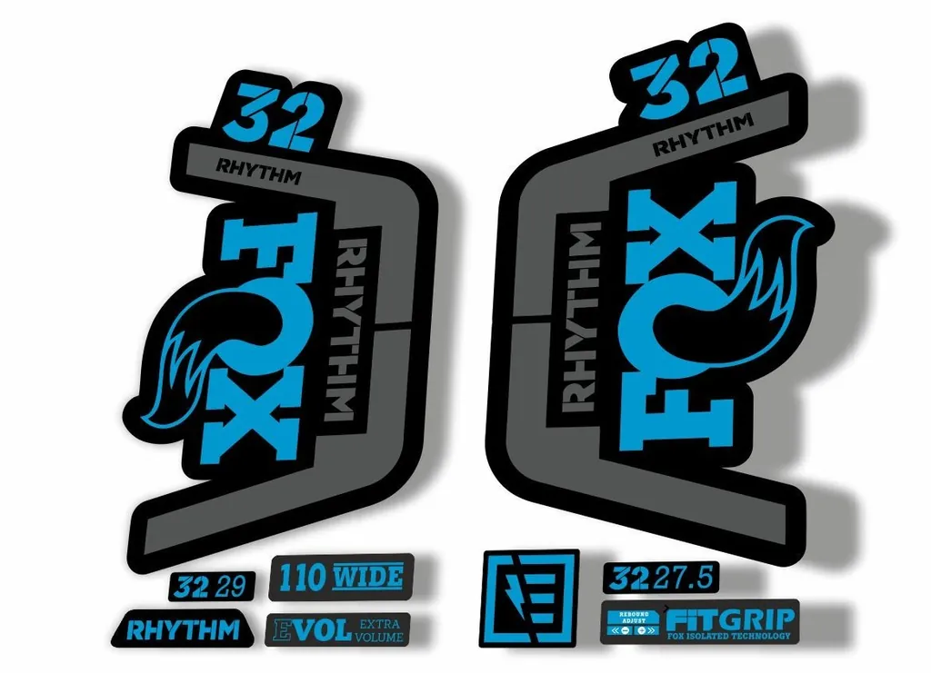 FOX 32 Rhythm 2019 Forks Suspension Factory Decal Sticker Adhesive Blue Gray