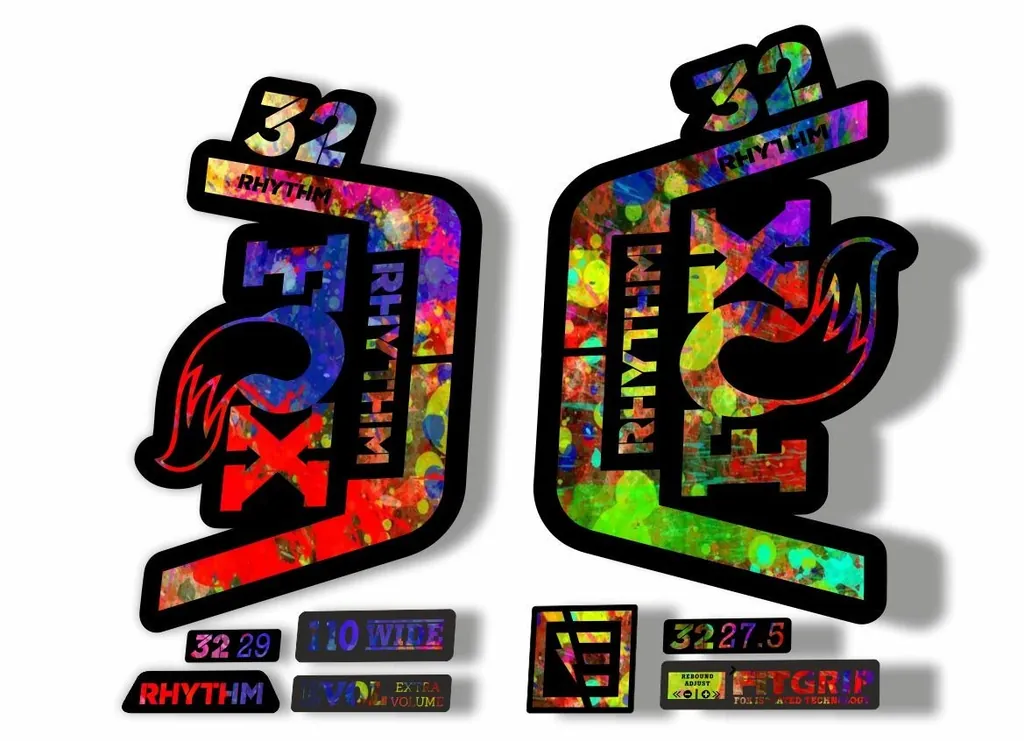 FOX 32 Rhythm 2019 Forks Suspension Factory Decal Sticker Adhesive Oil Slick