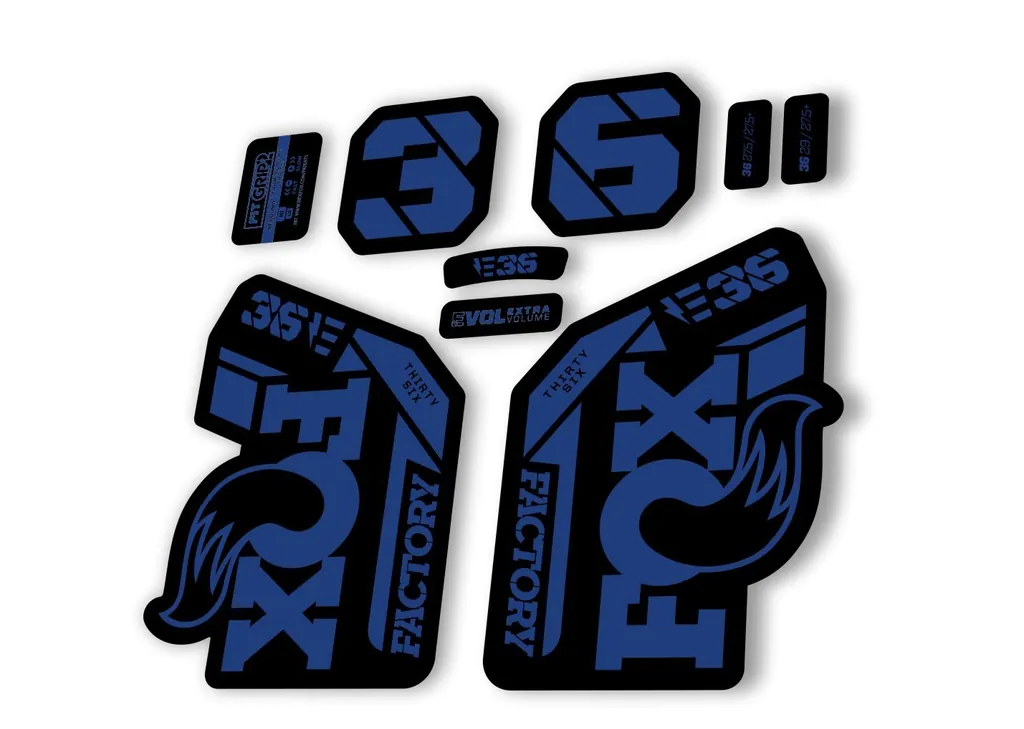 FOX 36 E-Bike Fork Decal Sticker Set 2021 Factory MTB Suspension Graphic D. Blue
