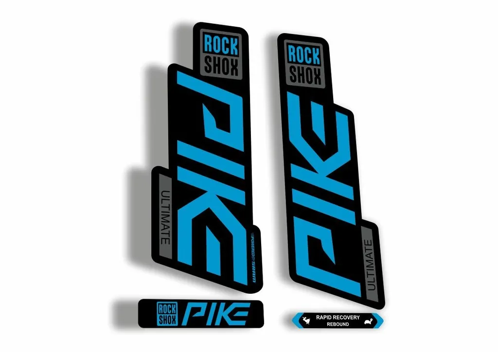 Rock Shox PIKE 2020 ULTIMATE Mountain Bike Cycling Fork Decal Sticker Blue Gray