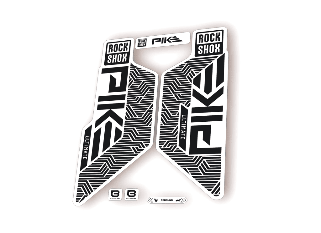 Rock Shox PIKE ULTIMATE 2025 Flight Attendant Bike Cycling Decal Sticker Black