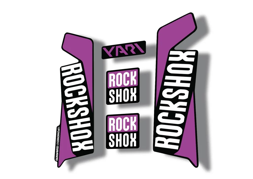 Rock Shox YARI 2017 Fork Decal Mountain Bike Cycling Sticker Adhesive Purple