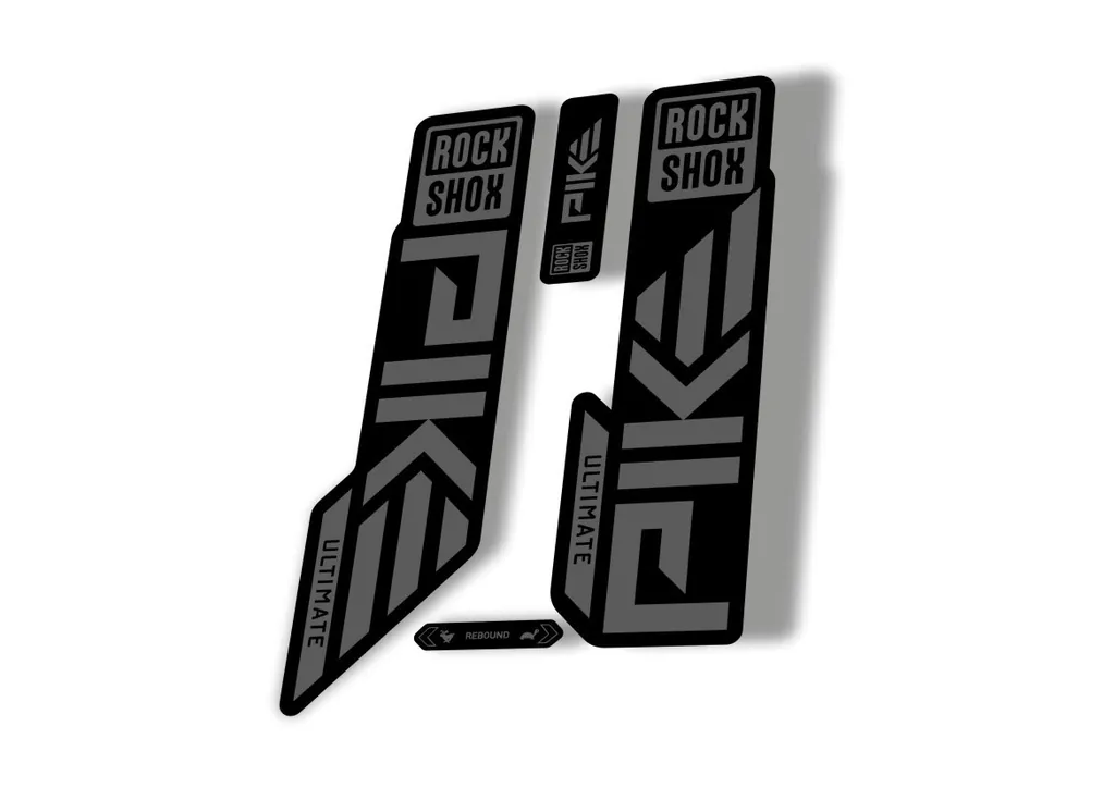 Rock Shox PIKE ULTIMATE 2023 Mountain Bike Cycling Decal Sticker Adhesive Gray