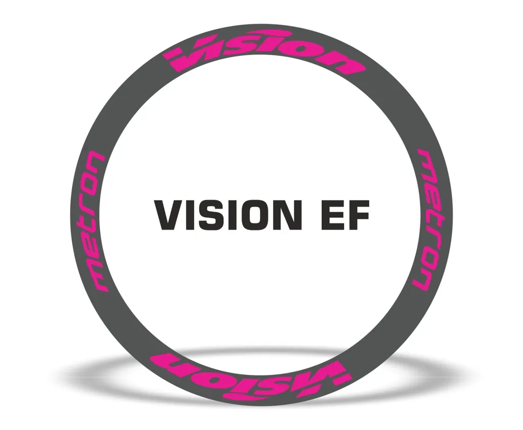 Vision Metron EF Road Bike Rim Decal Wheel Sticker Set Adhesive Pink