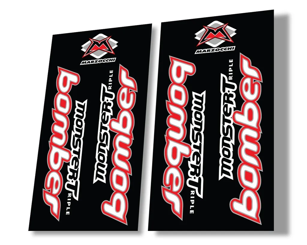Marzocchi Bomber Monster Triple 1999 Suspension Decal Kit Sticker Set Red