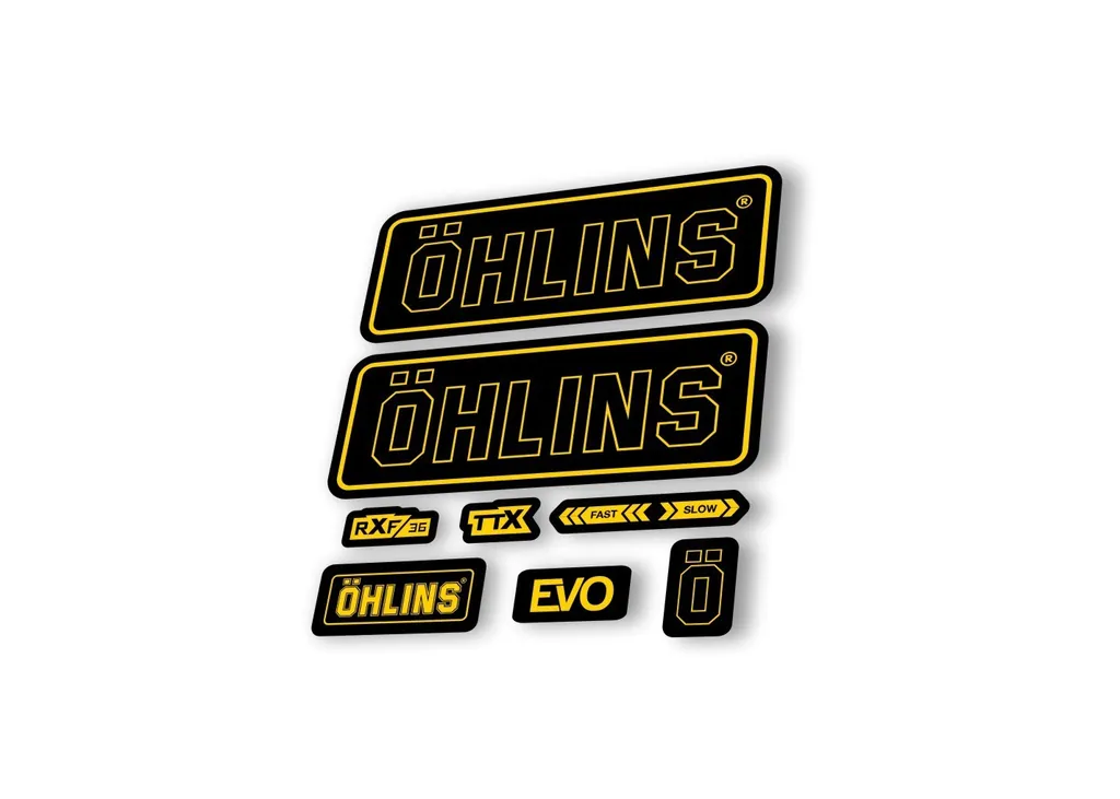 Ohlins RXF36 EVO 2018 Rear Shock Decal Mountain Bike Cycling Sticker Yellow