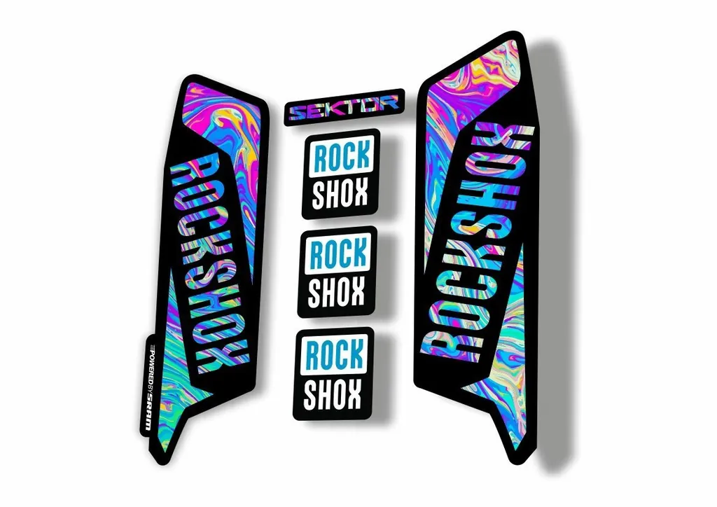 Rock Shox SEKTOR 2016 Fork Decal Mountain Bike Cycling Sticker Oil Slick 1