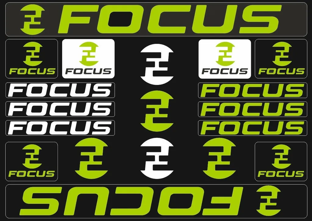 Bicycle Vinyl Frame Stickers – Compatible with FOCUS Bikes – Green