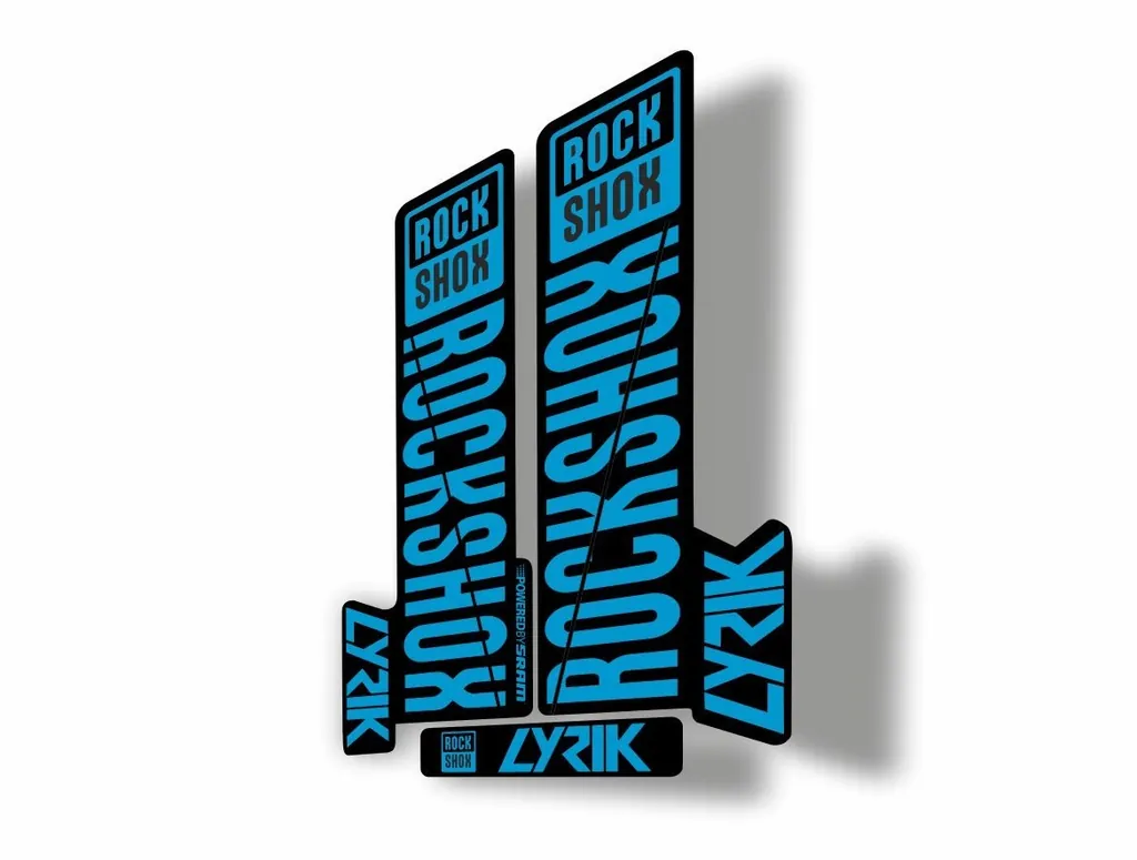 Rock Shox LYRIK 2018 Mountain Bike Cycling Decal Kit Sticker Adhesive Blue