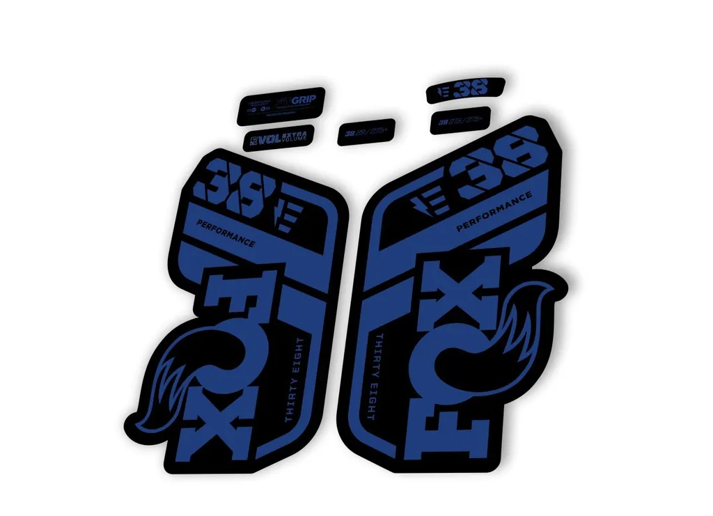 FOX 38 Performance E Bike 2021 Forks Suspension Factory Decal Sticker Dark Blue