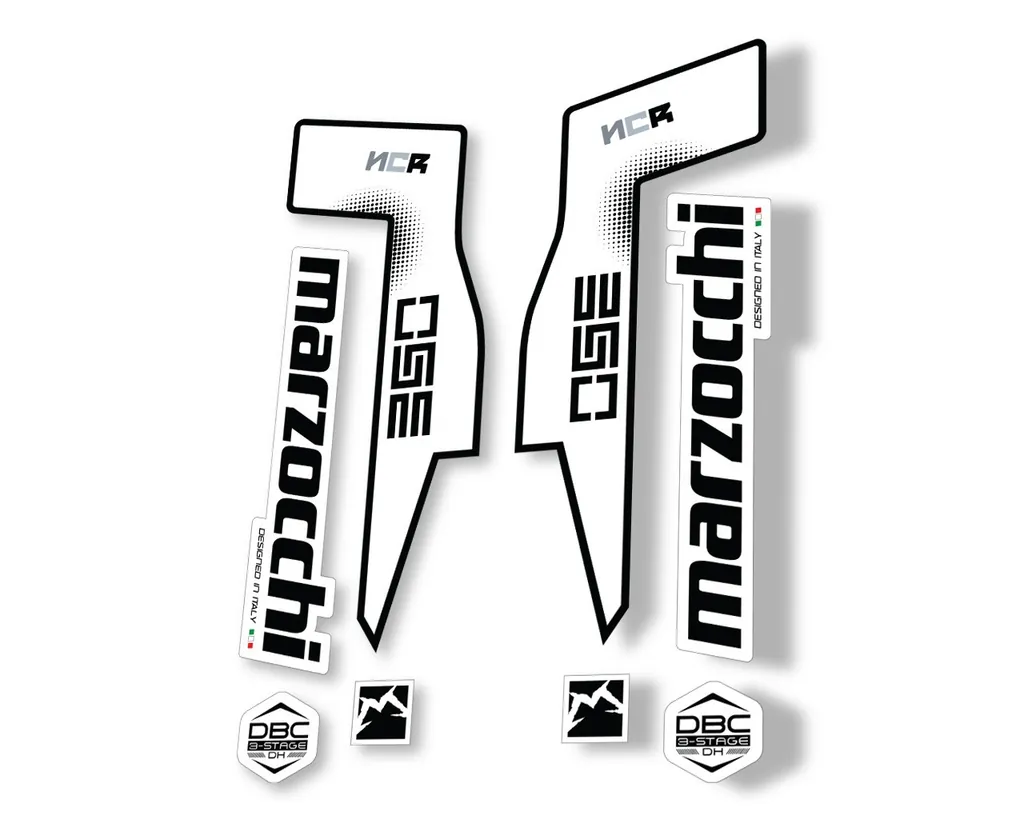 Marzocchi 350 NCR 2018 Fork Suspension Sticker Decal Adhesive Kit Black