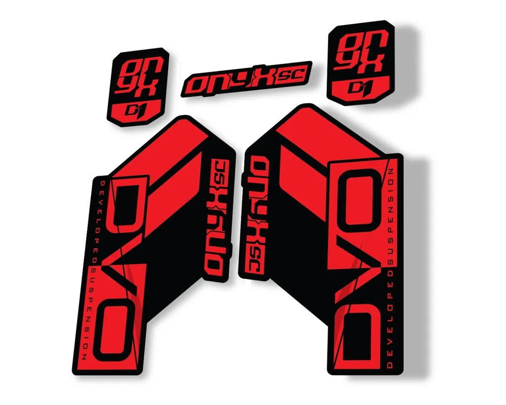 DVO Onyx SC D1 2019 Fork Suspension Sticker Factory Decal Adhesive Red