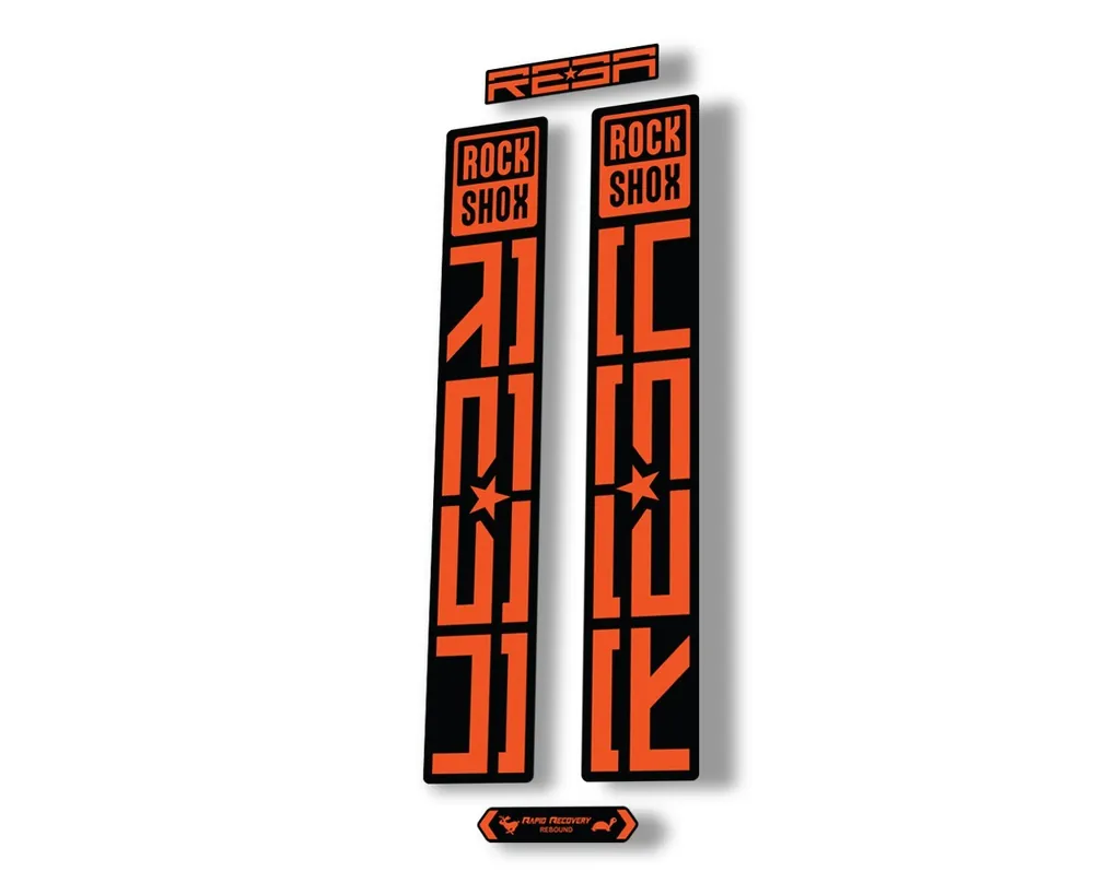 Rock Shox REBA 2021 Fork Decal Mountain Bike Sticker Adhesive Set Orange