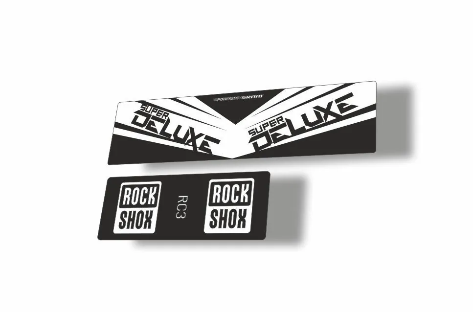 Rock Shox 2017 Super Deluxe RC3 Rear Shock MTB Decal Sticker Adhesive White
