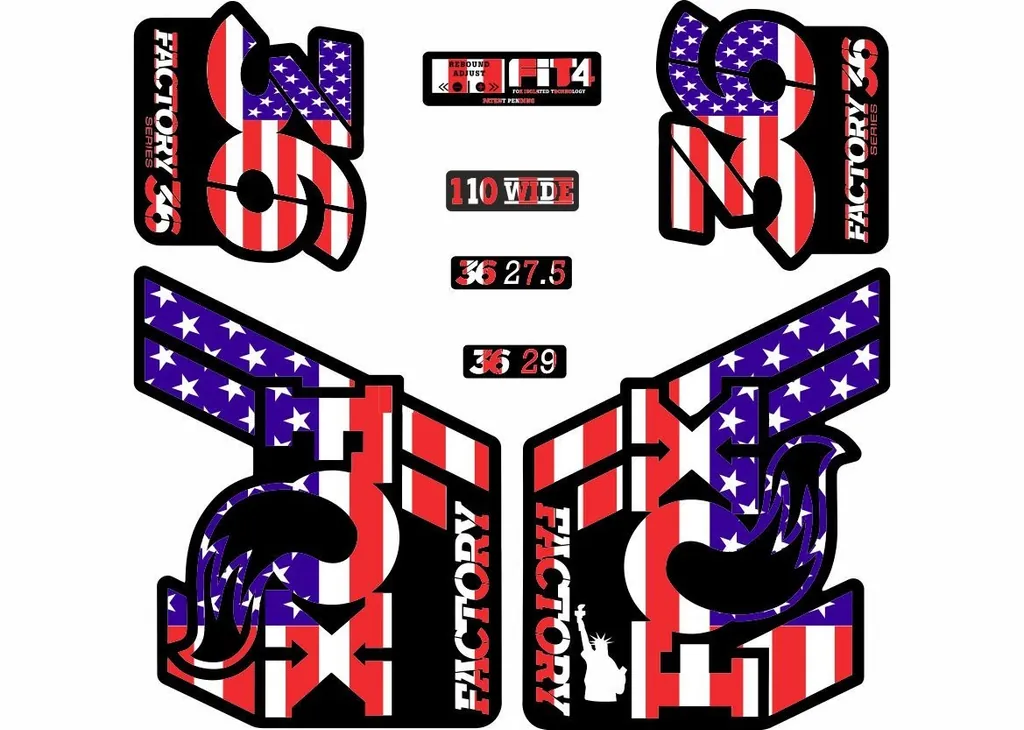 FOX 36 Float 2018-19 Forks Suspension Factory Decal Sticker Adhesive USA Theme