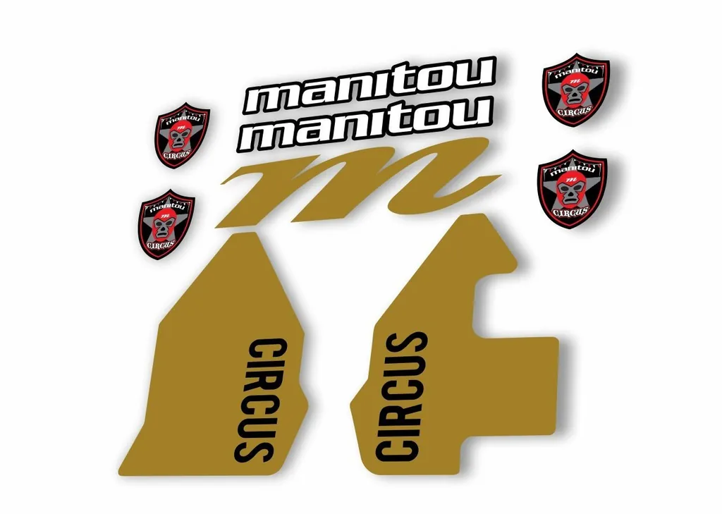 Manitou CIRCUS 2018 Fork Suspension Decal Kit Sticker Gold