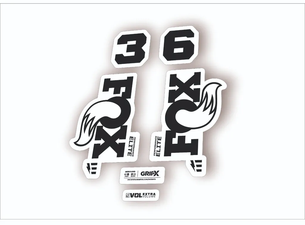 FOX 36 Elite E-Optimized 2026 Fork Factory Decal Sticker Adhesive Black
