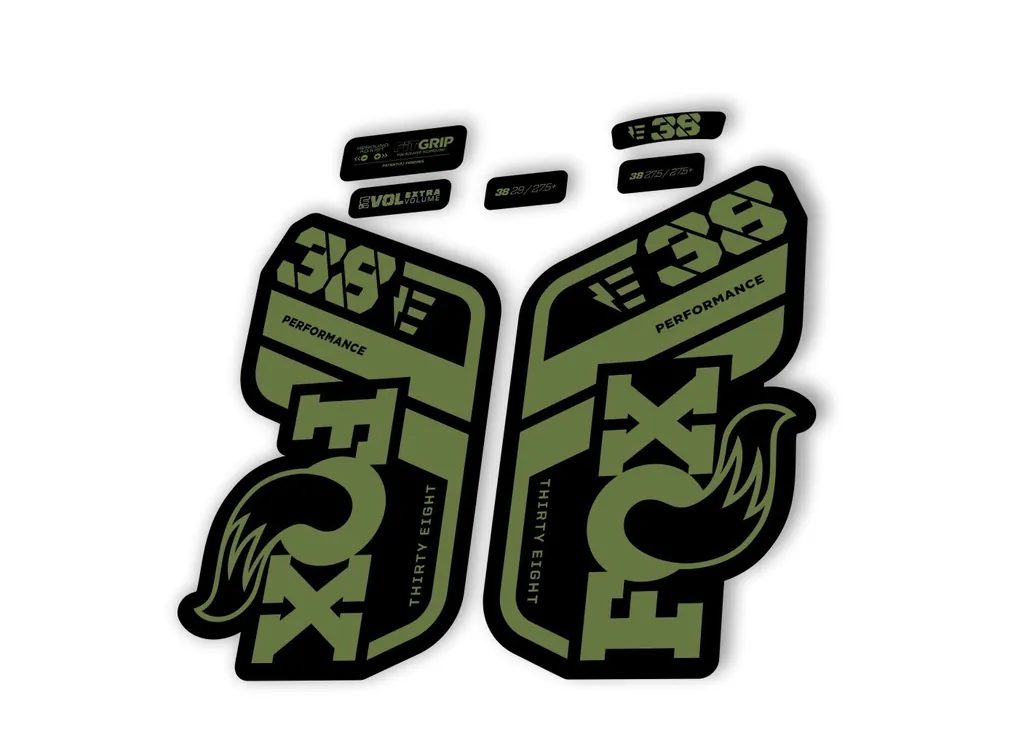 FOX 38 Performance E Bike 2021 Forks Suspension Factory Decal Sticker Olive