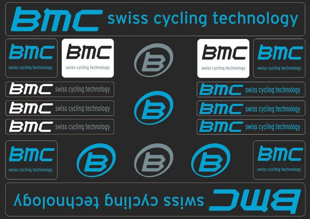 Bicycle Vinyl Frame Stickers Custom Compatible with BMC Blue
