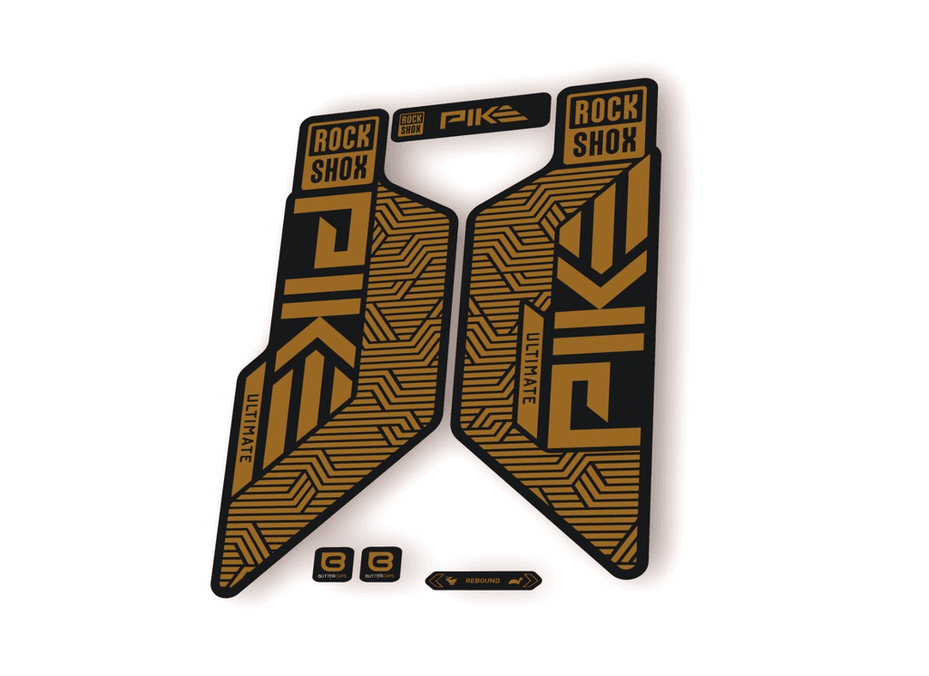 Rock Shox PIKE ULTIMATE 2025 Flight Attendant Bike Cycling Decal Sticker Gold