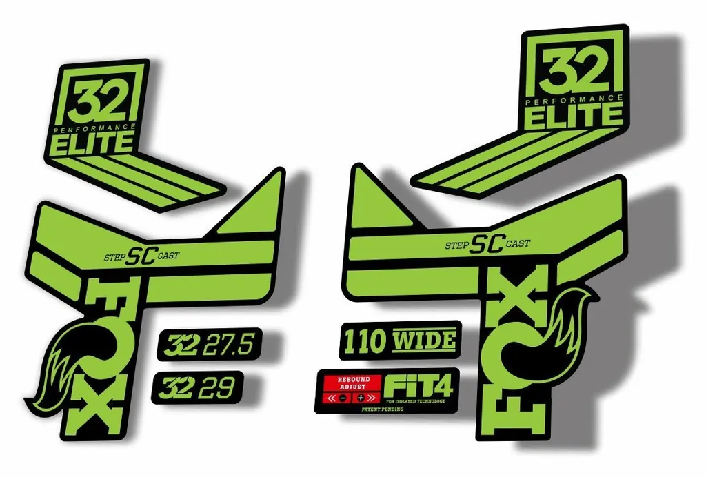 FOX 32 Step Cast SC EP  Fork Suspension Factory Decals Stickers Adhesive Green