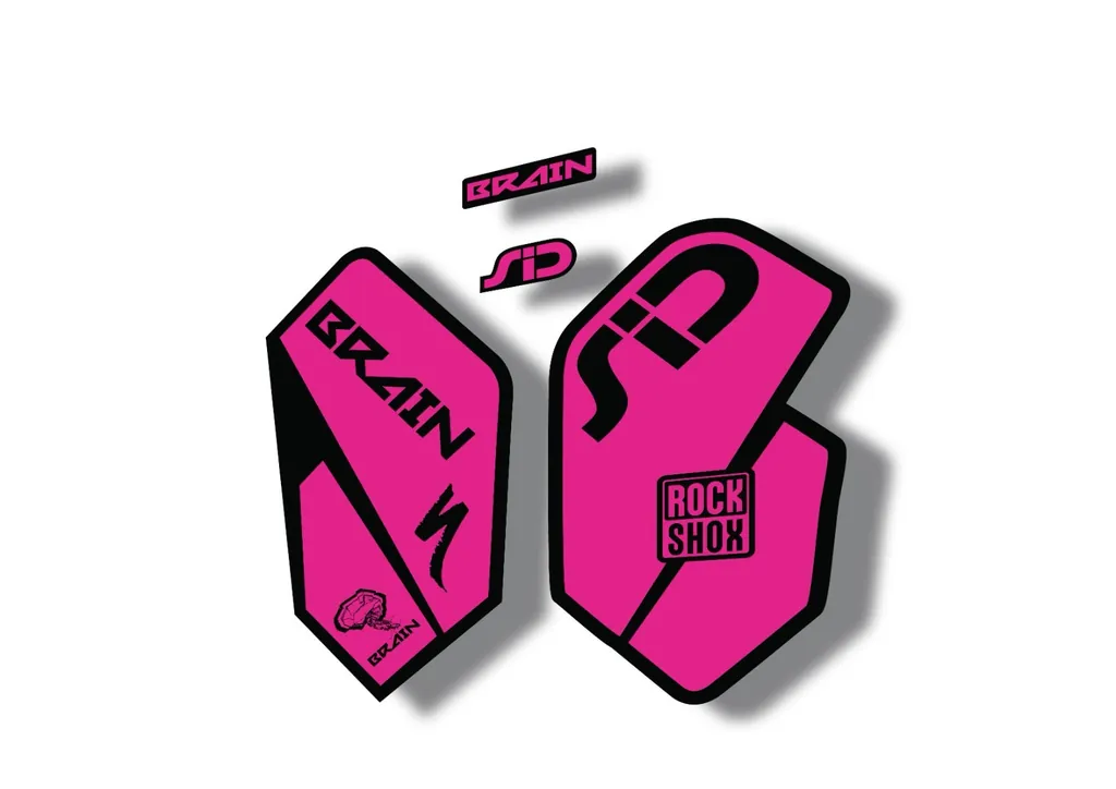 Rock Shox SID Brain 2012 Mountain Bike Cycling Decal Sticker Adhesive Pink