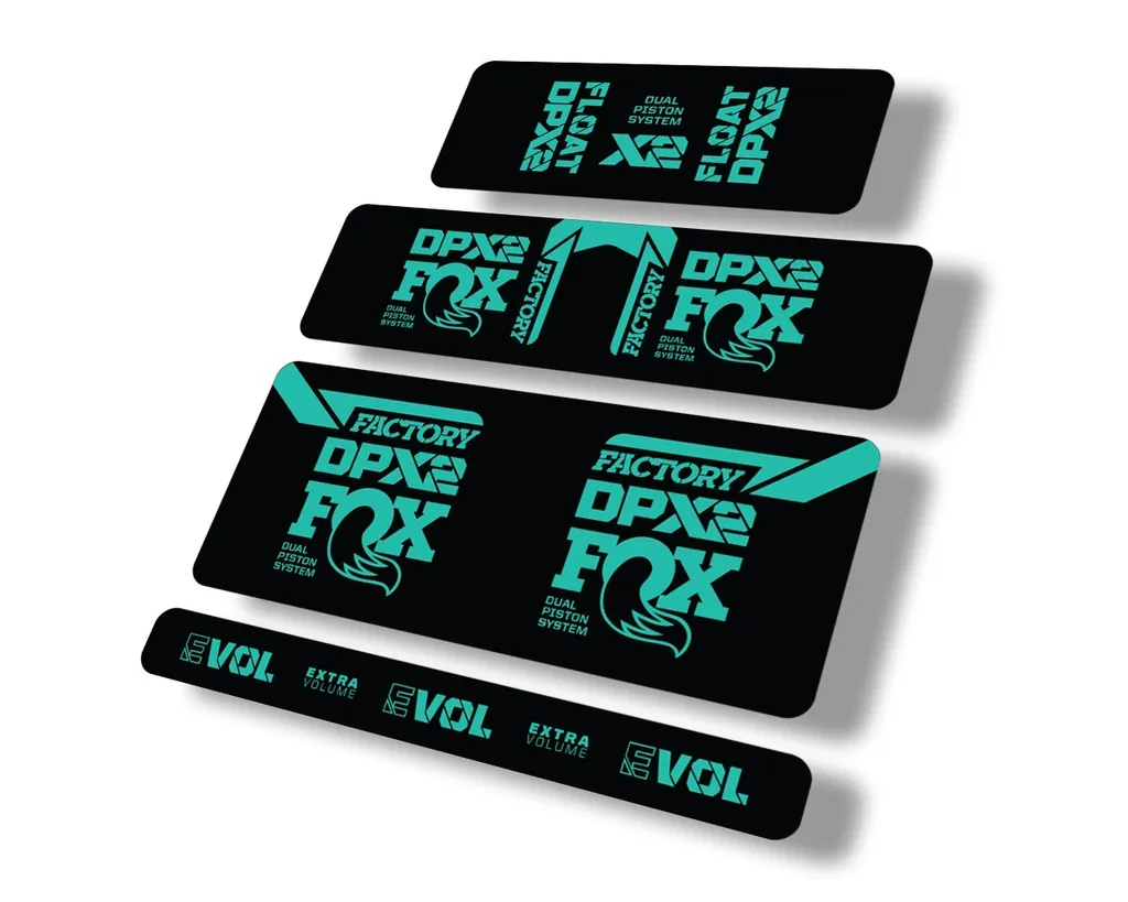 FOX Float DPX2 2021 Rear Shock Suspension Sticker Factory Decal Full Set Dolphin