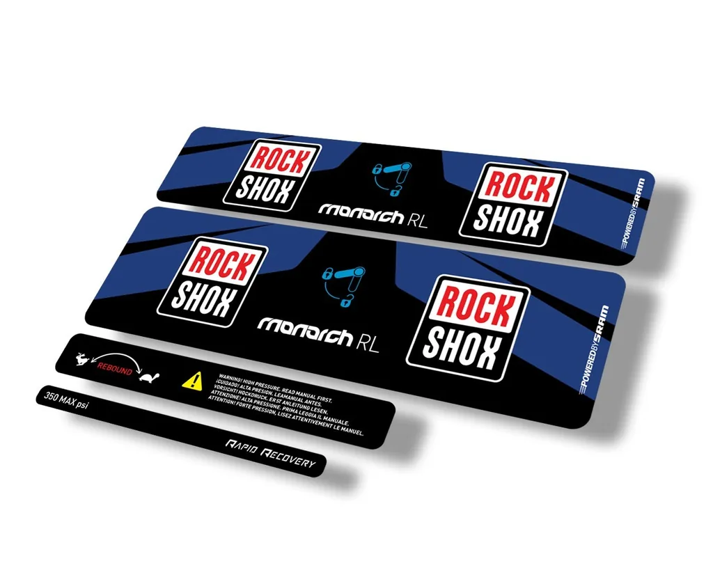 Rock Shox MONARCH RL 2016 Rear Shock Suspension Decal Sticker Adhesive Dark Blue
