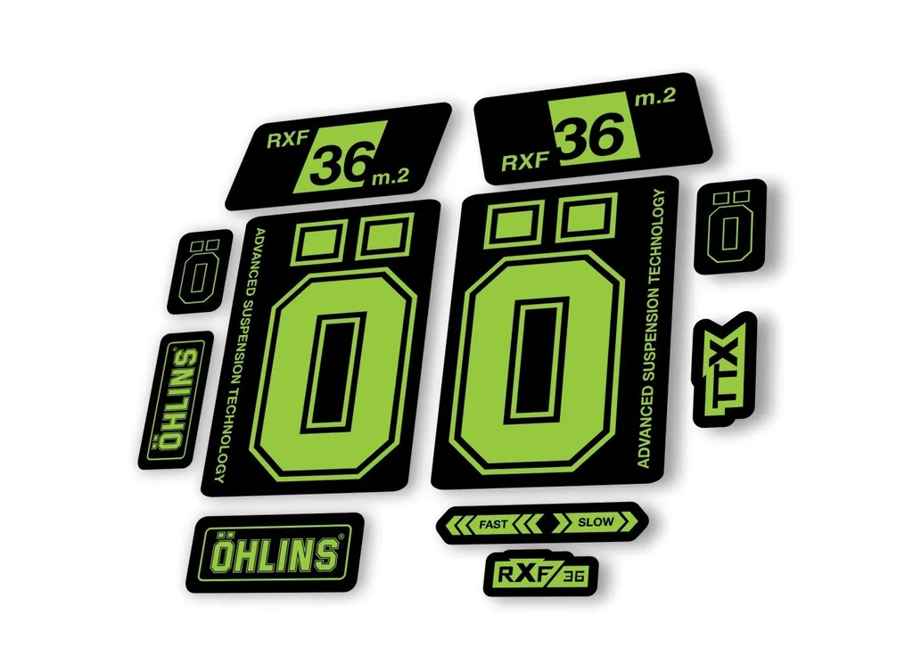Ohlins RXF 36 M.2 2022 Fork Decal Mountain Bike Cycling Sticker Adhesive Green