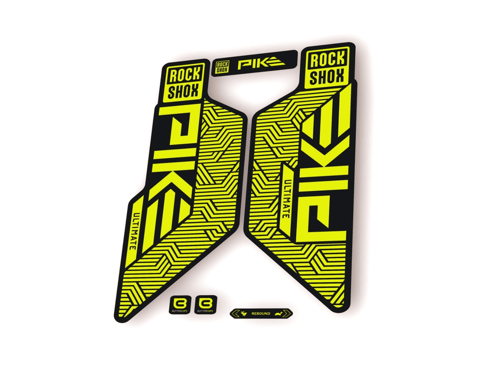 Rock Shox PIKE ULTIMATE 2025 Flight Attendant Bike Decal Sticker Lime Green