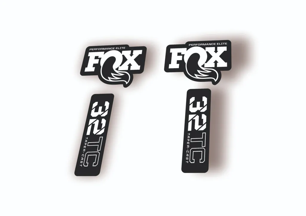 FOX 32 Taper Cast Elite 2024 Fork Suspension Factory Decal Sticker Adhesiv White