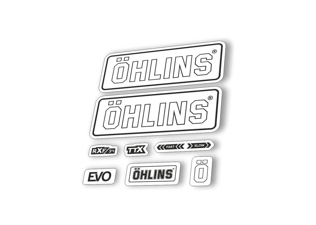 Ohlins RXF34 EVO 2018 Rear Shock Decal Mountain Bike Cycling Sticker White