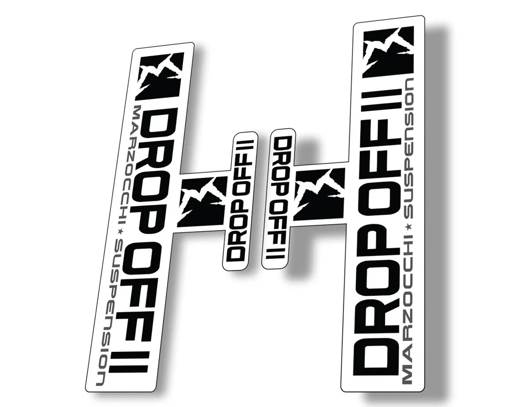 Marzocchi Drop Off II 2 2006 Fork Suspension Sticker Decal Kit Adhesive Black