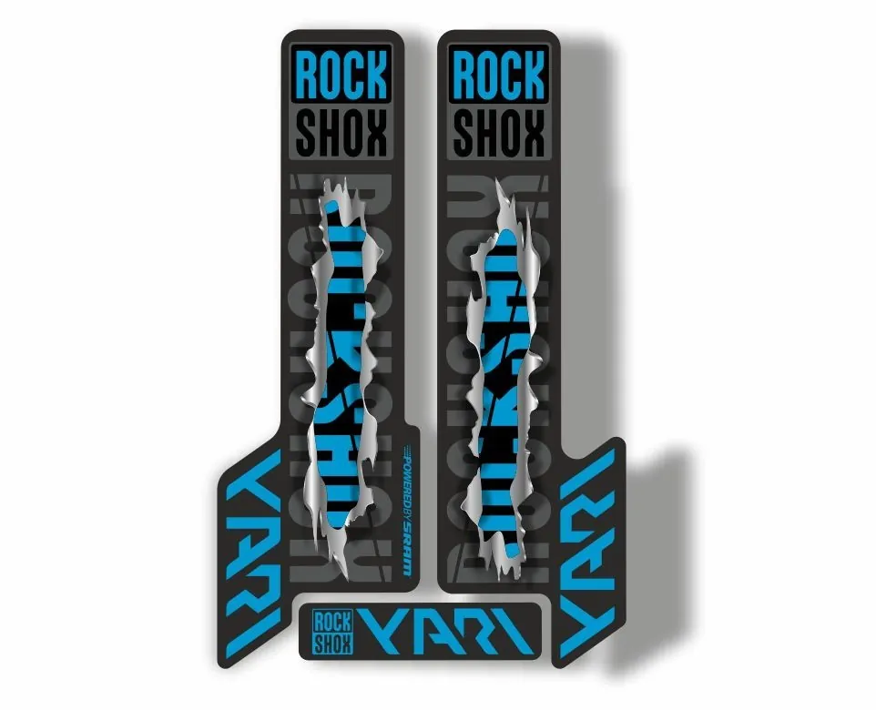 Rock Shox YARI 2018 Fork Decal Mountain Bike Cycling Sticker Adhesive Metal Torn