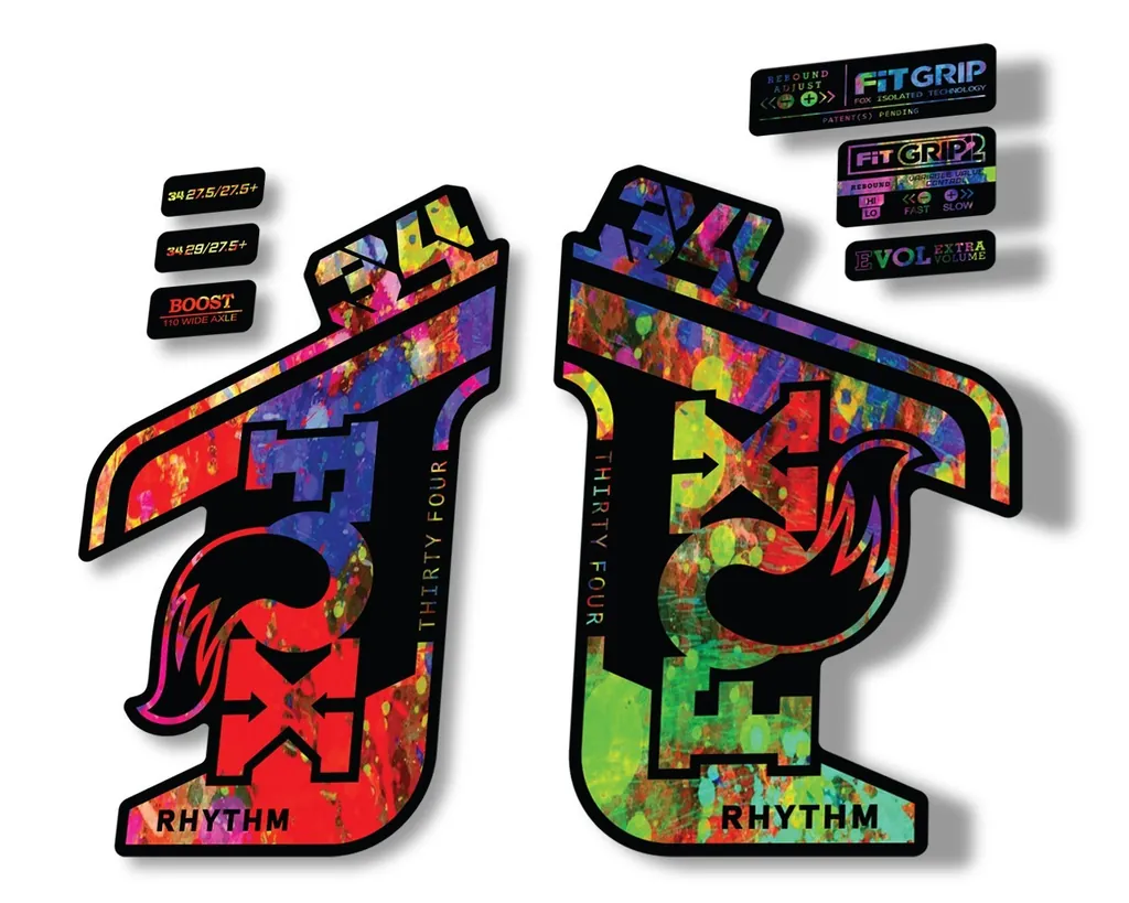 FOX 34 RHYTHM 2021 Forks Suspension Factory Decal Sticker Adhesive Oil Slick