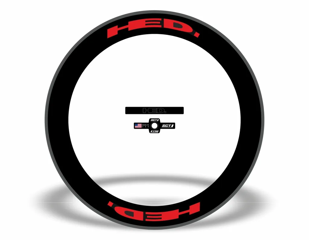 HED Jet 4 Rim Wheelset Decal Factory Sticker Vinyl Adhesive Red 12 Pcs