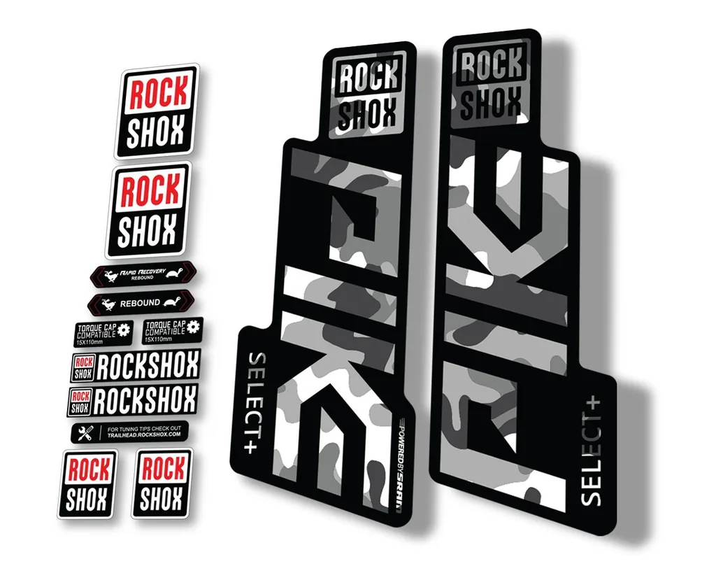 Rock Shox PIKE 2020 Select Plus + Mountain Bike Cycling Decal Sticker White Camo