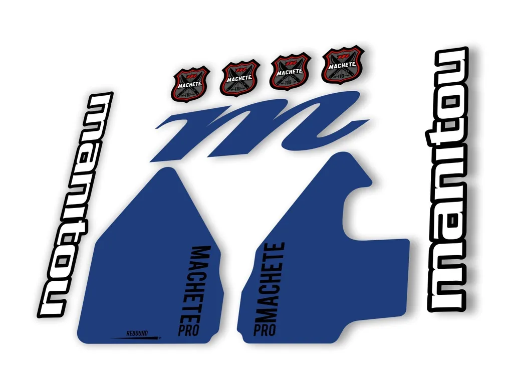 Manitou Machette 110 Pro 2020 Fork Suspension Decal Kit Sticker Dark Blue